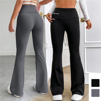 Women Micro Flared Shark Pants Leggings Slim Yoga Pants Women High Waist Wide Leg Pants Gym Sports Flared Pants Dance Trousers